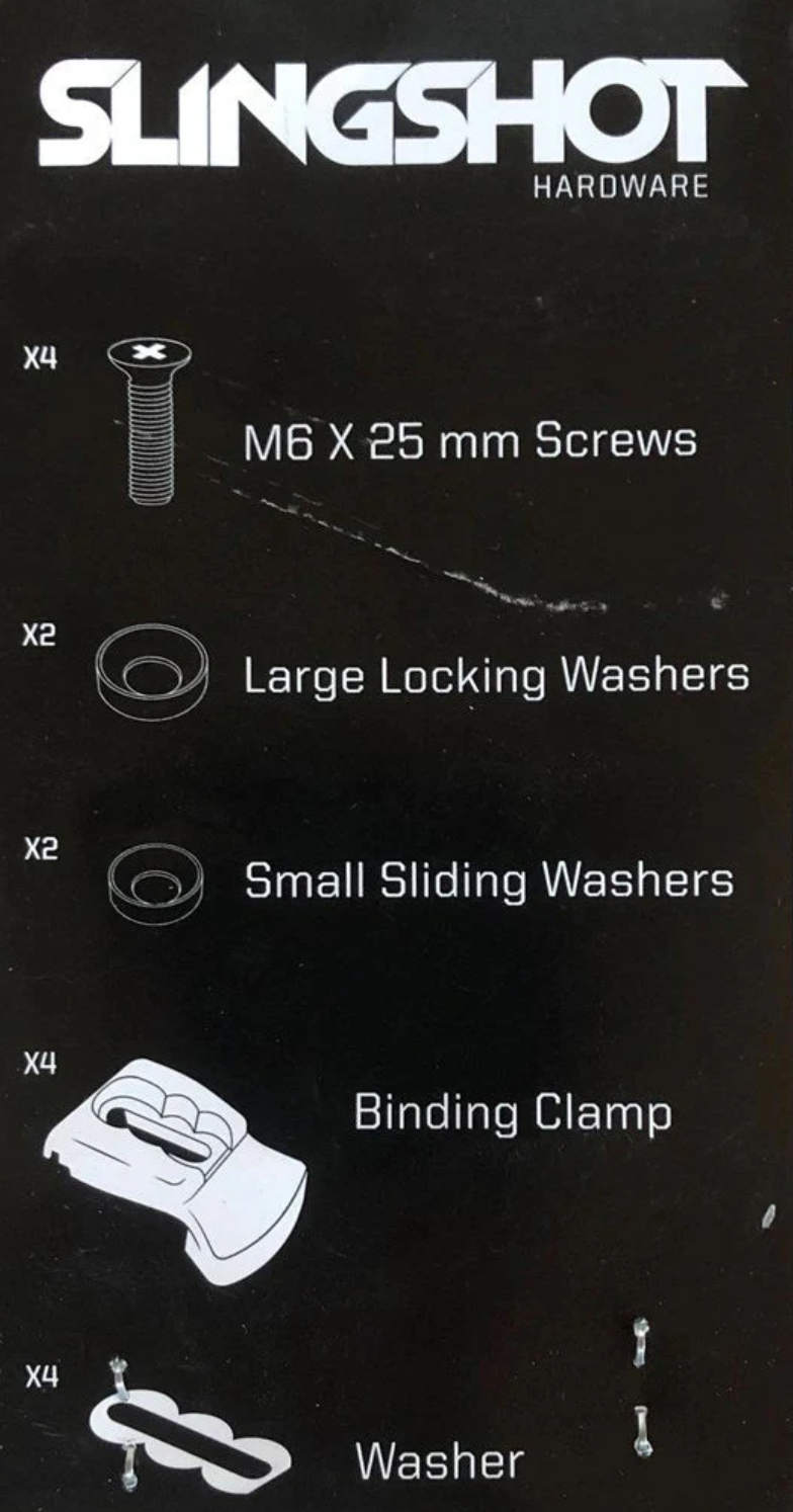 Binding Clamp Hardware Set (4 Clamps, 4 Screws, 4 Washers, 4 Nylon Washers)
